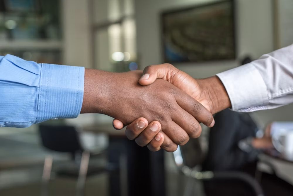 Mergers and acquisitions handshake