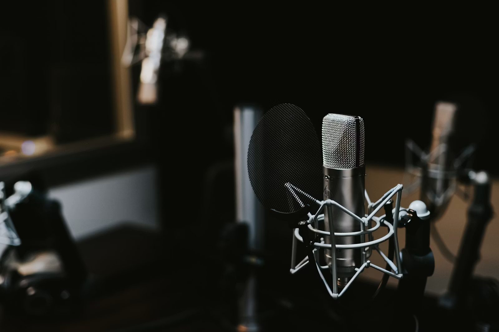 Podcast studio microphone